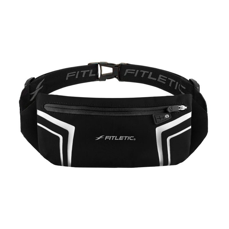 Fitletic Modern Sports Running Belt For Men & Women â€“ Water Resistant Pouch - Fits All Smart Phones- Lightweight, Low Profile Design â€“Lycra Coated With Inner Card Organizer Pocket - Image 1